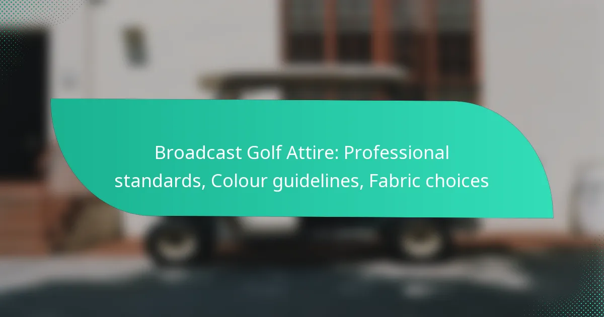 Broadcast Golf Attire: Professional standards, Colour guidelines, Fabric choices