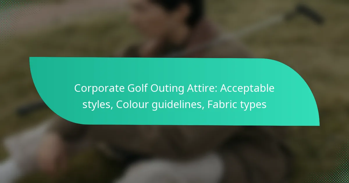 Corporate Golf Outing Attire: Acceptable styles, Colour guidelines, Fabric types