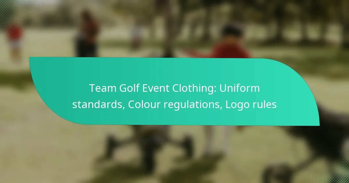 Team Golf Event Clothing: Uniform standards, Colour regulations, Logo rules